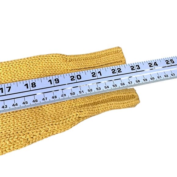 J.Crew Always Oarsman Roll Neck Sweater Womens Small Mustard 100% Cotton Knitted - Picture 8 of 9